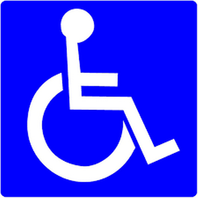 Grafika: symbol niepełnosprawności.