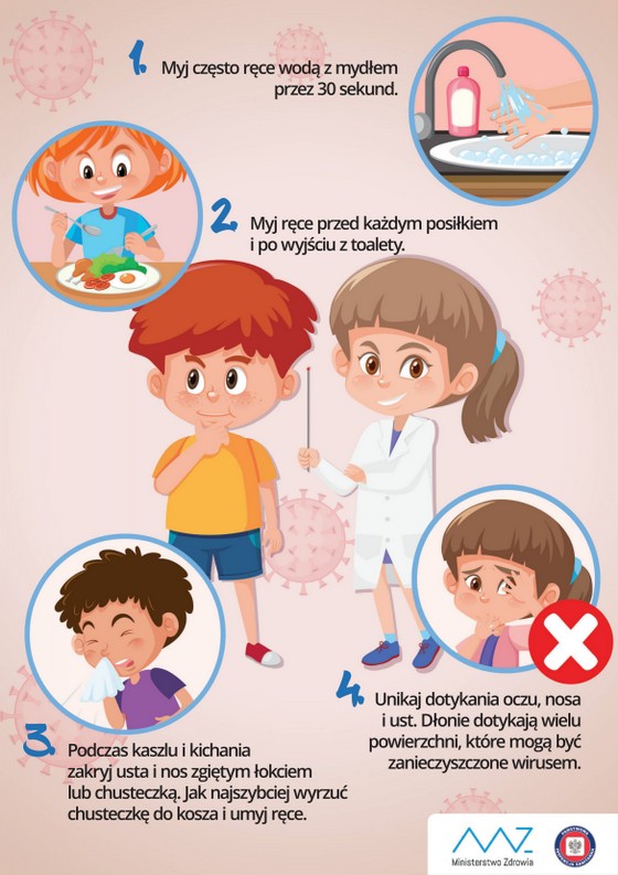 Plakat o koronawirusie ze strony Ministerstwa Zdrowia